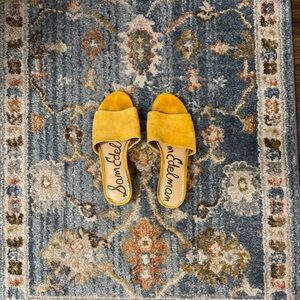 Sam Edelman Lilian Yellow Suede Sandals